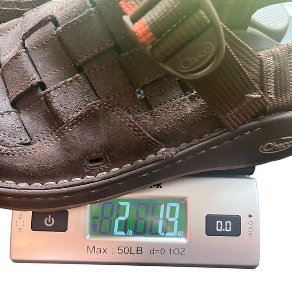 Chaco Paonia Leather Fisherman Sandals Mens 9 Brown Woven Casual Comfort Clogs - Picture 8 of 8